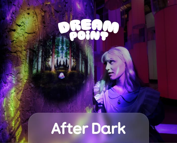 Atmospheric evening lighting during a Dream Point After Dark session